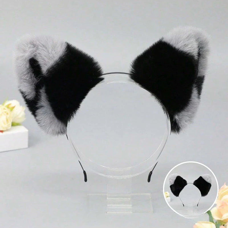 Gray Panda Therian Ears
