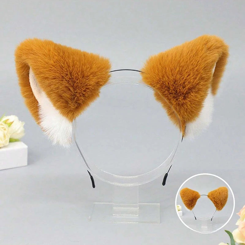 Brown & White Therian Ears