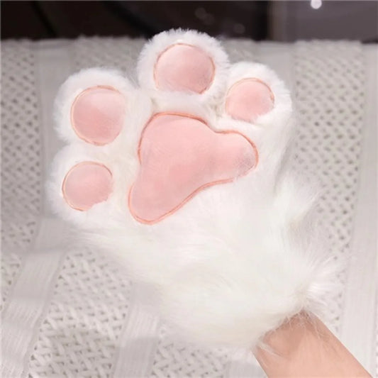 White Therian Paw Gloves