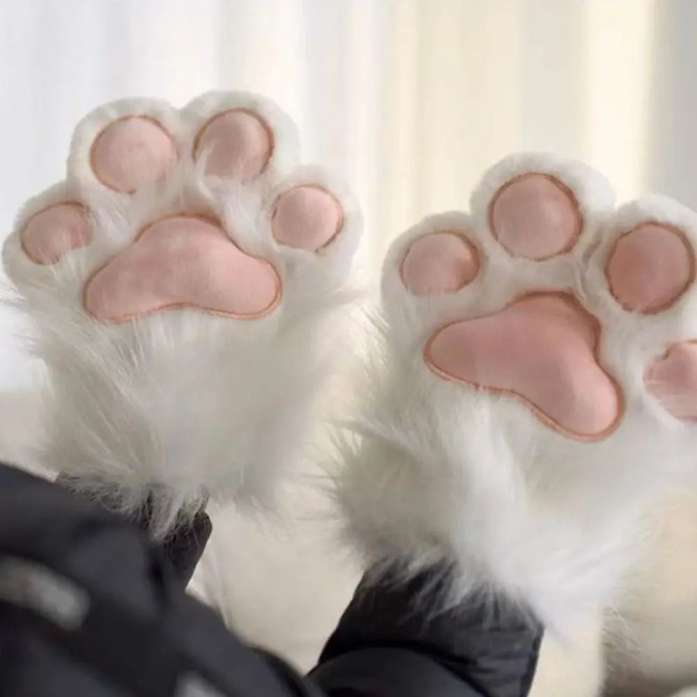 White Therian Paw Gloves