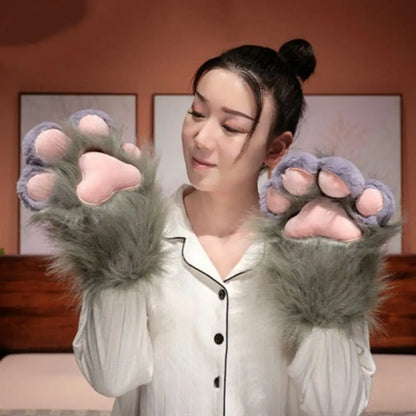 Grey Therian Paw Gloves