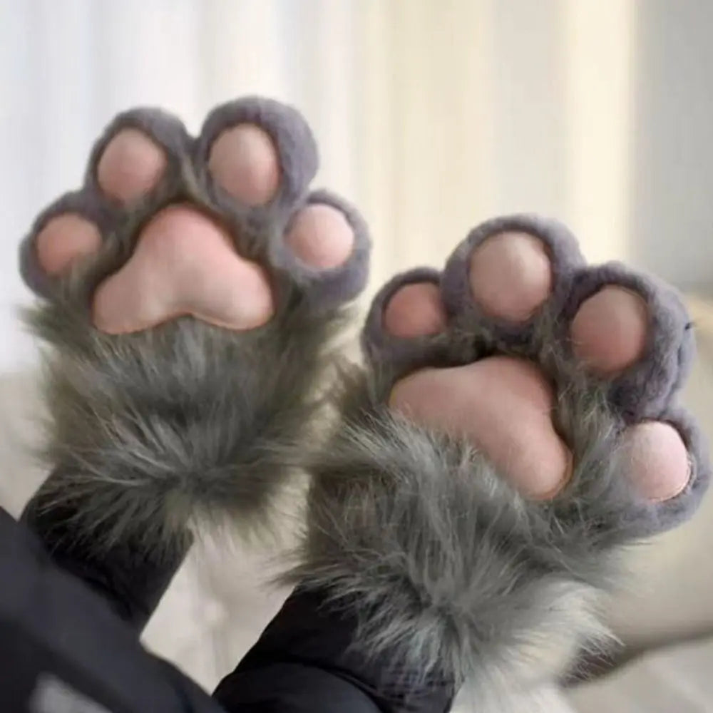 Grey Therian Paw Gloves