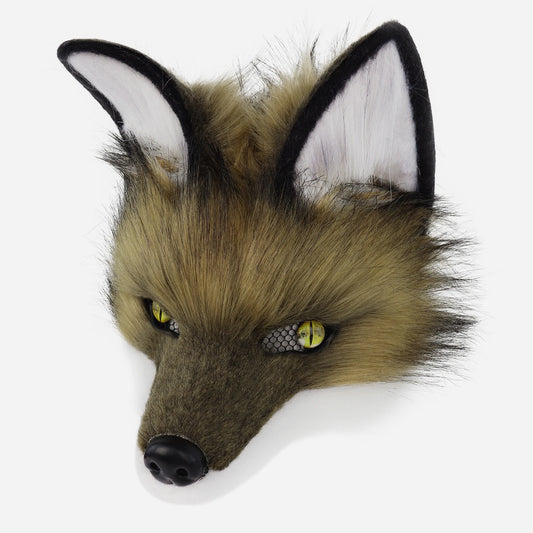 Dark Green Wolf Therian Mask