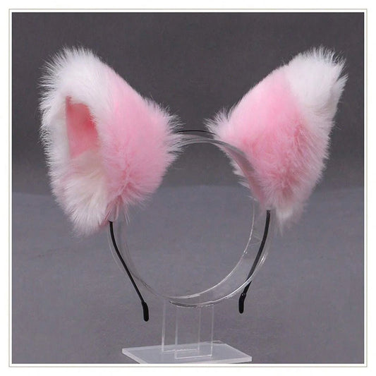 Fluffy Pink Therian Ears