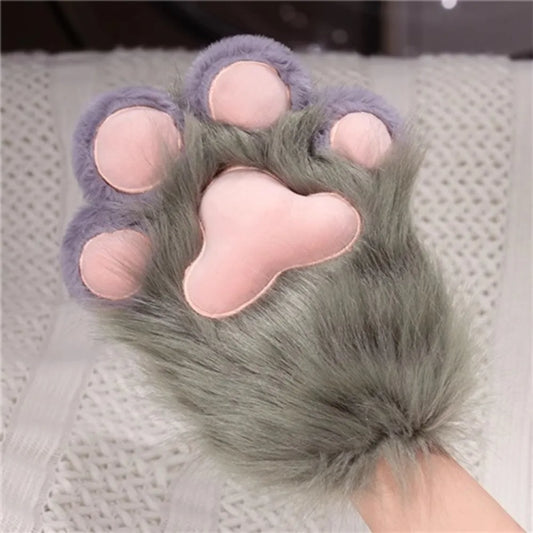 Grey Therian Paw Gloves
